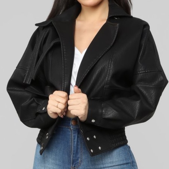 Fashion Nova Jackets & Blazers - Fashion Nova Faux Leather Jacket NWT Size S/M